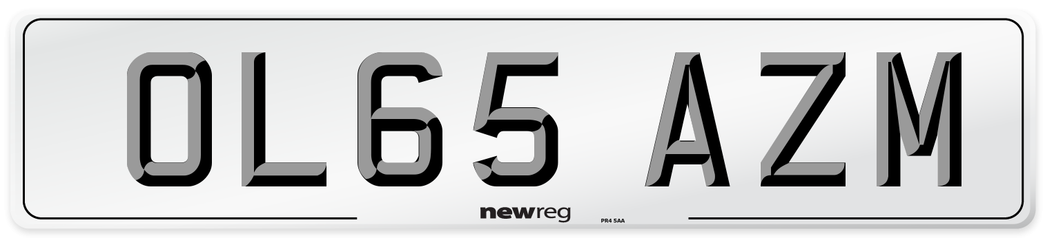 OL65 AZM Number Plate from New Reg